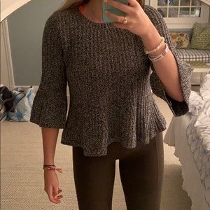 Black and White Knit Sweater